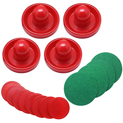 Hysagtek Mazo de mesa de hockey de aire de 96 mm, con 8 discos, color rojo Hysagtek Mazo de mesa de hockey de aire de 96 mm, con 8 discos, color rojo