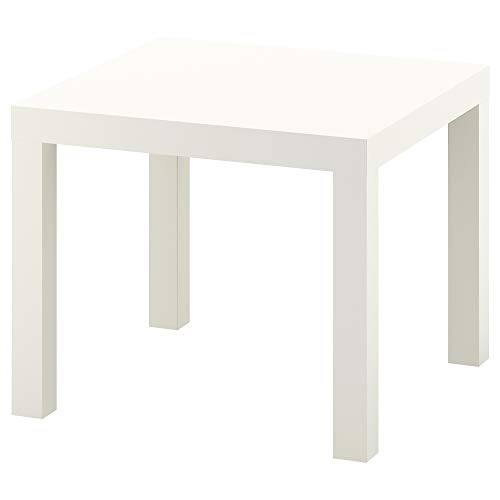 Ikea Mesa Auxiliar, Madera, Blanco, 55x55x45 cm