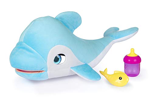 IMC Toys- Delfin Interactivo BLU Ojos LED Y con 20 EMOCIONES Diferentes, Multicolor (92068)