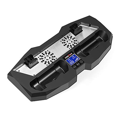 innoAura Soporte Vertical para PS4 Slim / PS4 / PS4 Pro, Estación de Carga Todo en uno con Ventiladores de Doble Refrigeración para Consolas PlayStation 4 innoAura Soporte Vertical para PS4 Slim / PS4 / PS4 Pro, Estación de Carga Todo en uno con Ventiladores de Doble Refrigeración para Consolas PlayStation 4