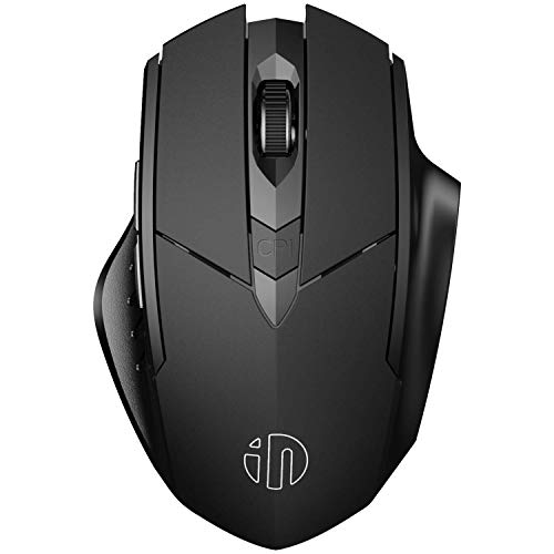 INPHIC - Ratón inalámbrico Bluetooth recargable silencioso (modo de BT5.0/3.0 + 2.4G), ratón portátil ergonómico 1600DPI para ordenador portátil, Android, Windows Mac OS, color negro INPHIC - Ratón inalámbrico Bluetooth recargable silencioso (modo de BT5.0/3.0 + 2.4G), ratón portátil ergonómico 1600DPI para ordenador portátil, Android, Windows Mac OS, color negro