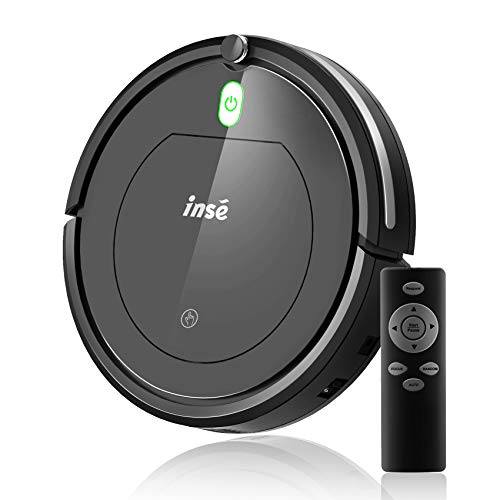 INSE Robot Aspirador Alta Potencia para Suelos Duros y Alfombras, Superfino,Silencioso, Ideal para pelos de Mascotas,Control Remoto (Negro) INSE Robot Aspirador Alta Potencia para Suelos Duros y Alfombras, Superfino,Silencioso, Ideal para pelos de Mascotas,Control Remoto (Negro)