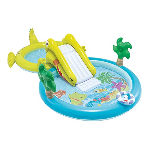 Intex 57164NP - Centro de juegos acuático con tobogán, dos piscinas 180 y 132 litros Intex 57164NP - Centro de juegos acuático con tobogán, dos piscinas 180 y 132 litros