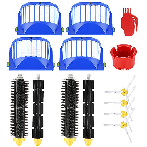 Isincer Accesorios de Repuesto para iRobot Roomba Serie 600 605 615 616 620 621 630 635 650 652 660 665 680 690 695, Cepillos y filtros de Repuesto con Tornillos para Robot Aspirador