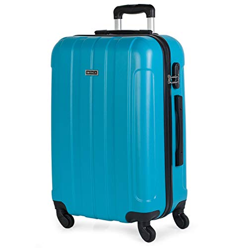 ITACA - Maleta Rígida 4 Ruedas 63 cm Mediana ABS Lisa. para Estudiantes y Profesionales. 771160, Color Turquesa ITACA - Maleta Rígida 4 Ruedas 63 cm Mediana ABS Lisa. para Estudiantes y Profesionales. 771160, Color Turquesa