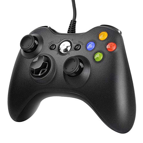 JAMSWALL Xbox 360 Mando de Gamepad, Controlador Mando USB de Xbox 360 con Vibración, Controlador de Gamepad para Xbox 360 Mando para PC Windows XP/7/8/10