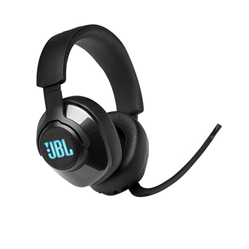 JBL Quantum 400 Auriculares para gamers con un diseño llamativo, tecnología de virtualización surround y reproducción DTS, color negro JBL Quantum 400 Auriculares para gamers con un diseño llamativo, tecnología de virtualización surround y reproducción DTS, color negro