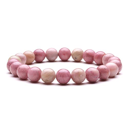 J.Fée Pulsera de Piedra Natural, Curación Pulsera Elástica Pulsera de Piedras Preciosas Rodonita Naturales Pulsera de Yoga Natural Real Pulsera de Cuentas Cristal de Navidad para Hombre Mujer J.Fée Pulsera de Piedra Natural, Curación Pulsera Elástica Pulsera de Piedras Preciosas Rodonita Naturales Pulsera de Yoga Natural Real Pulsera de Cuentas Cristal de Navidad para Hombre Mujer