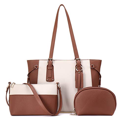 JOSEKO Bolso de mano de mujer, bolso de mensajero, bolso de hombro con imagen grande, bolso de madre, conjunto de tres piezas, elegante, conciso y generoso JOSEKO Bolso de mano de mujer, bolso de mensajero, bolso de hombro con imagen grande, bolso de madre, conjunto de tres piezas, elegante, conciso y generoso