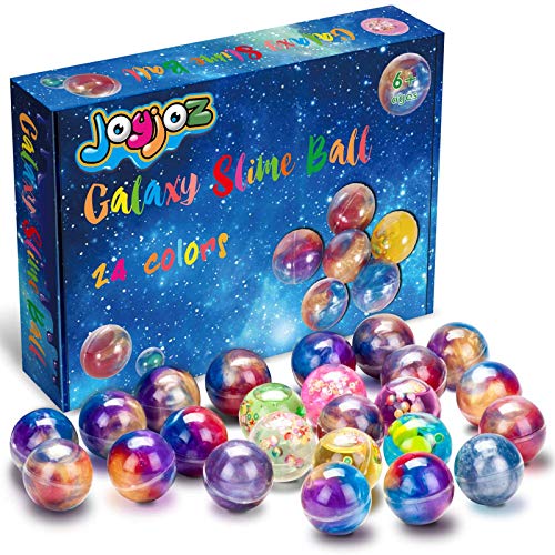 Joyjoz Galaxy Slime Kit de 24 Paquetes de Gelatina Pegajosa de Masilla Suave Elástica Metálica - para Fiestas de Niños y Adultos