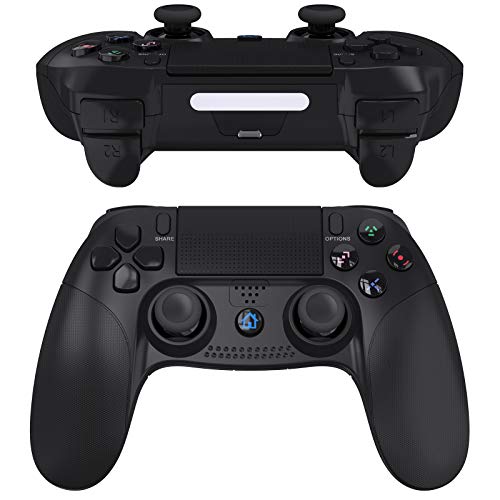 JOYSKY Mando Inalámbrico para Playstation 4,Controlador De Juegos Inalámbrico con Control De Vibración Dual del Motor De Doble Palanca para PS4 (Negro)