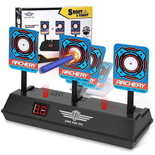 Keten Objetivo Digital Electrónico para Pistolas Nerf con Restablecimiento Automático, Efectos Inteligentes de Sonido y Luz, para Nerf N-Strike Elite/Mega/Rival Series (Solo Objetivo)