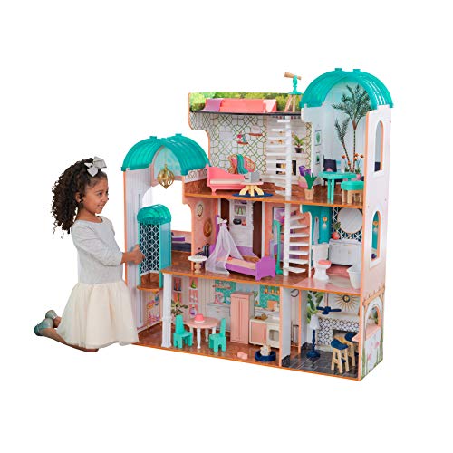 KidKraft- Casa de muñecas de madera con muebles y accesorios incluidos, apta para muñecas de 30 cm, Color Rosa ( 65986 ) KidKraft- Casa de muñecas de madera con muebles y accesorios incluidos, apta para muñecas de 30 cm, Color Rosa ( 65986 )