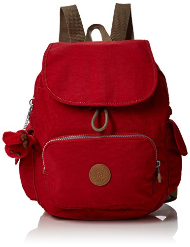 Kipling City Pack S, Mochila para Mujer, Rojo (True Red C), 27x33.5x19 cm