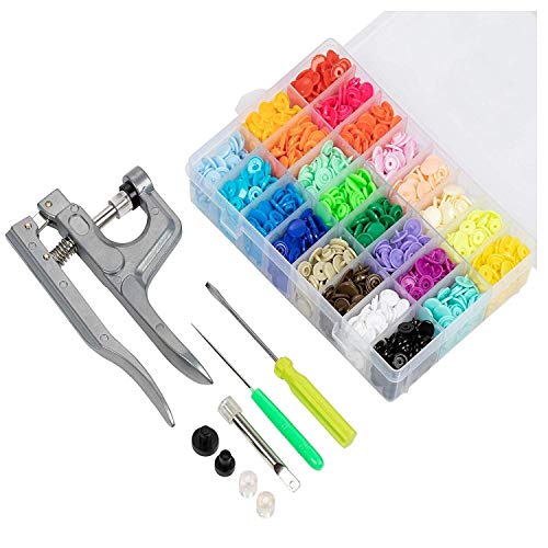Kit Completo Alicates de Presión + 375 Botones de Resina T5 en 25 Colores Distintos, Artesanías, Ropa de Niño y Manualidades Kit Completo Alicates de Presión + 375 Botones de Resina T5 en 25 Colores Distintos, Artesanías, Ropa de Niño y Manualidades