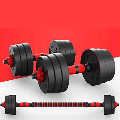 Kit Mancuernas Regulables 30KG Musculación Juego Pesas 2 en 1 Barra Conector Ajustable Set Pesas Gimnasio en Casa Pack Dumbbell Hombre Mujer Principiantes Entrenamiento Fuerza