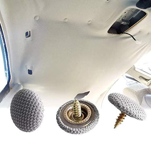 KIT para arreglar el techo de tu coche/Pack botones Techo Auto (Gris/20 Unidades)