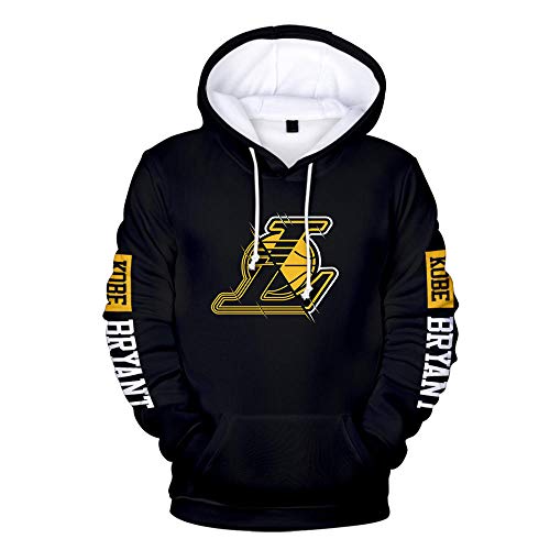 Kobe Bryant Lakers 24 Sudadera con Capucha Casual Hombres Mujeres Tallas Grandes Ropa Deportiva Sudadera Ligera con Bolsillos Mangas largas Cordón Kobe Bryant Lakers 24 Sudadera con Capucha Casual Hombres Mujeres Tallas Grandes Ropa Deportiva Sudadera Ligera con Bolsillos Mangas largas Cordón