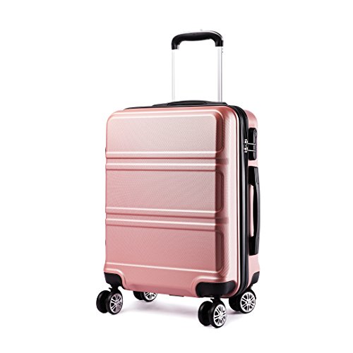 Kono Maleta de Cabina de ABS de 20 Pulgadas con Diseño Esculpido en Horizontal,4 Ruedas,55x40x22cm Kono Maleta de Cabina de ABS de 20 Pulgadas con Diseño Esculpido en Horizontal,4 Ruedas,55x40x22cm