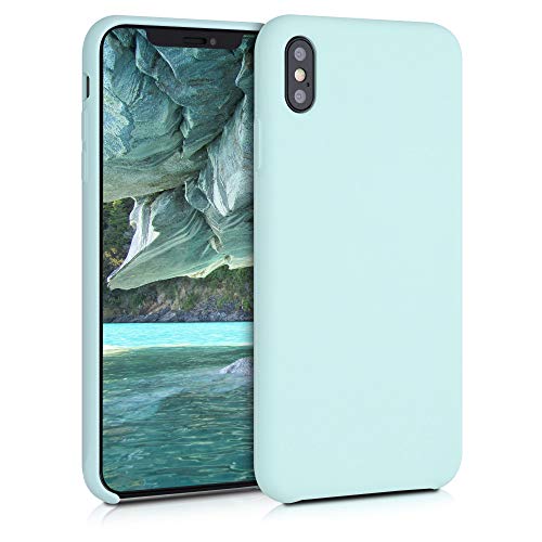 kwmobile Funda Compatible con Apple iPhone XS MAX - Carcasa de TPU para móvil - Cover Trasero en Menta Helada