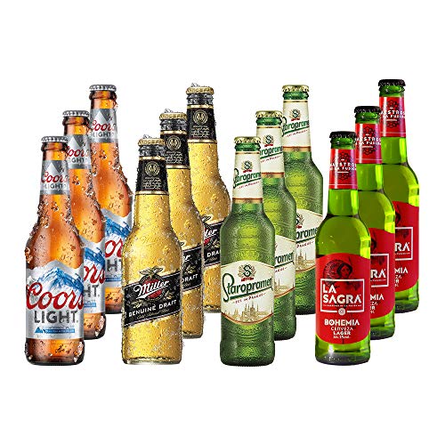 Lagers del Mundo Pack Degustación de Cerveza - 12 botellas x 330 ml - Total: 3960 ml