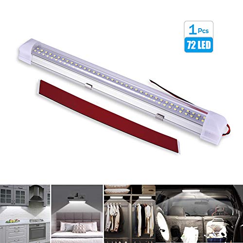 LED Iluminación Interior Universal lámpara de Coches, LED Interior del Coche DC 12V 4.5 W 72 LEDs caravana Interior de las luces de la barra de la tira de la lámpara de coches (Blanco Frio, 1 PCS) LED Iluminación Interior Universal lámpara de Coches, LED Interior del Coche DC 12V 4.5 W 72 LEDs caravana Interior de las luces de la barra de la tira de la lámpara de coches (Blanco Frio, 1 PCS)