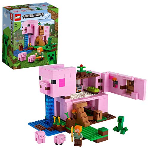 LEGO 21170 Minecraft La Casa-Cerdo, Set de Construcción con Figuras de Alex y Creeper LEGO 21170 Minecraft La Casa-Cerdo, Set de Construcción con Figuras de Alex y Creeper