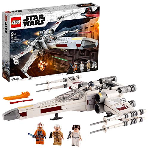 LEGO 75301 Star Wars Caza Ala-X de Luke Skywalker, Juguete con Figura de Princesa Leia y R2-D2 Droide