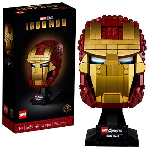 LEGO 76165 Marvel Casco de Iron Man, Set de Construcción y Exposición, Modelo de Regalo para Coleccionista para Adultos