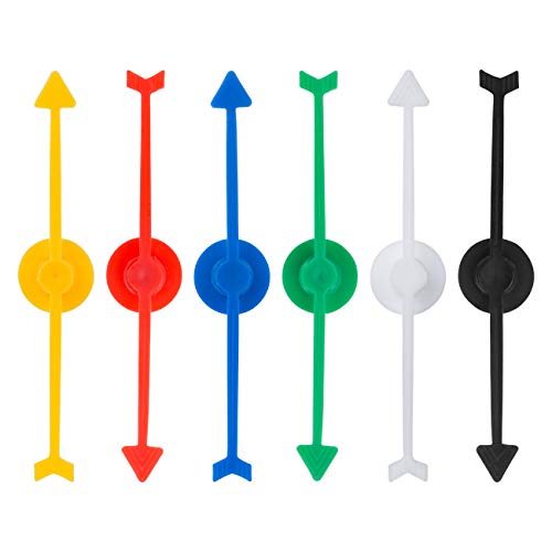 LEMESO 24 piezas Flecha Girar para Juegos, Flecha de Flecha de Spinner de Plástico para Juegos de Tablero, Juegos Educativos Flecha de Colores