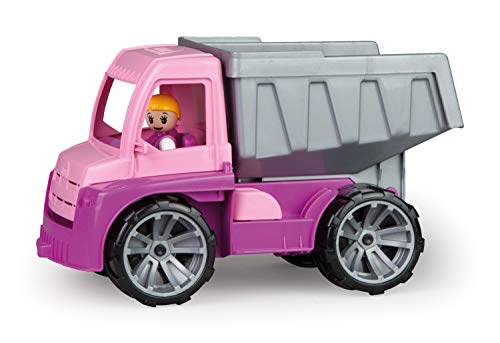 Lena 04451 TRUXX - Figura de Juego (27 cm, Robusta, camión de volqueteo, vehículo de Juguete para niñas a Partir de 2 años, Color Rosa y Lila
