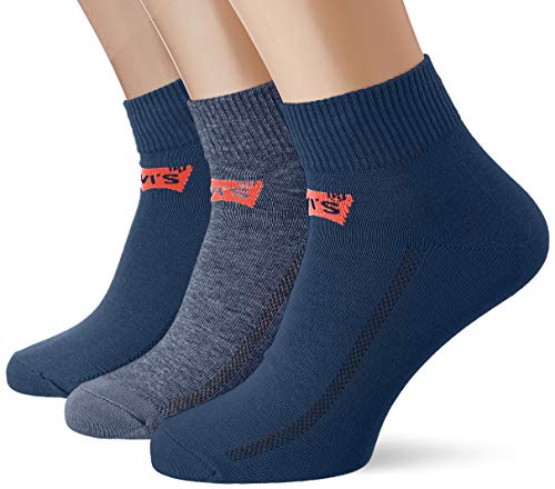 Levi's Levis 168sf Mid Cut 3p Calcetines, Azul (Dark Denim 825), 43/46 (Talla del fabricante: 043) para Hombre Levi's Levis 168sf Mid Cut 3p Calcetines, Azul (Dark Denim 825), 43/46 (Talla del fabricante: 043) para Hombre
