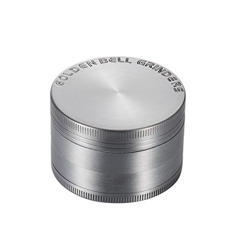 LIHAO 2" Grinder 4 Piezas Grinder Metálico con Rascador Polen para Hierbas y Especias (5cm, Plata Antigua)