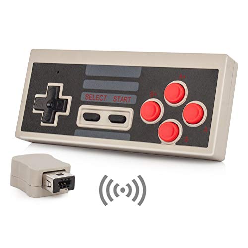 Link-e : Gamepad inalámbrico con función turbo para la consola Nintendo Mini Classic NES Edition (mando, controller, controlador de juegos)