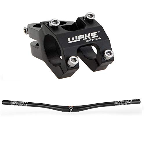 Lixada - Acople de Manillar MTB de 31,8 mm de aleación de Aluminio + Manillar Plano de 780 mm anodizado para Bicicleta de montaña, Nero(Set manubrio) (Negro (Juego de Manillar)) Lixada - Acople de Manillar MTB de 31,8 mm de aleación de Aluminio + Manillar Plano de 780 mm anodizado para Bicicleta de montaña, Nero(Set manubrio) (Negro (Juego de Manillar))