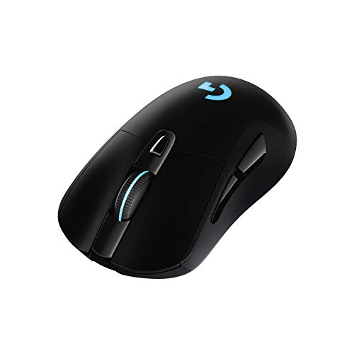 Logitech G703 Lightspeed Ratón Gaming Inalámbrico, Captor Hero 16,000 dpi, Pesos Ajustables, 6 Botones Programables, Memoría Integrada, Compatible con PC/Mac, Negro Logitech G703 Lightspeed Ratón Gaming Inalámbrico, Captor Hero 16,000 dpi, Pesos Ajustables, 6 Botones Programables, Memoría Integrada, Compatible con PC/Mac, Negro