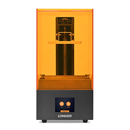 LONGER Orange 10 Impresora 3D, Resina Impresora 3D SLA con Iluminación LED Paralela, 98mm x 55mm x 140mm Tamaño de Impresión, Advertencia de Temperatura
