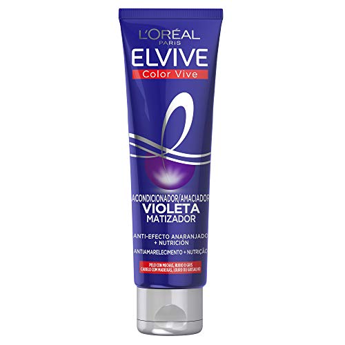 L’Oréal Paris Elvive Color Vive Mascarilla Violeta Matizadora para el Pelo con Mechas, Rubio o Gris - 150 ml L’Oréal Paris Elvive Color Vive Mascarilla Violeta Matizadora para el Pelo con Mechas, Rubio o Gris - 150 ml