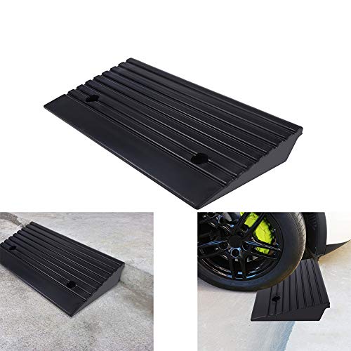 Lote de 2 rampas de acceso de goma, rampas de acceso, rampas de borde, rampas de umbral para coche, moto, rampa, resistente, negro, 48,7 x 24 x 10 cm Lote de 2 rampas de acceso de goma, rampas de acceso, rampas de borde, rampas de umbral para coche, moto, rampa, resistente, negro, 48,7 x 24 x 10 cm