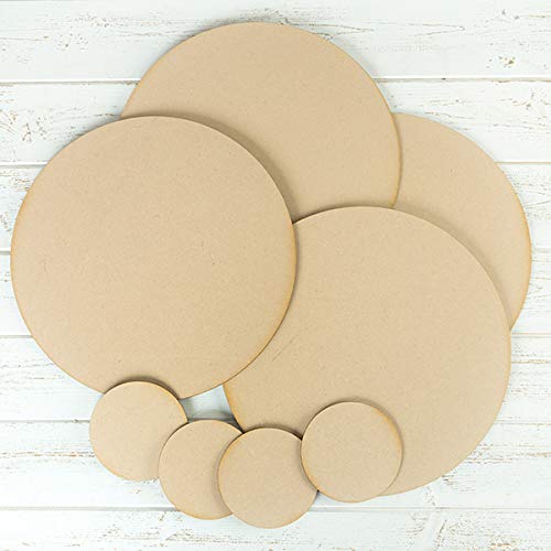 Lotes de circulos de madera para manualidades, decoración, làser, CNC, grabados, llaveros, diferentes gruesos y tamaños a escoger. (30 cms (5 piezas)) Lotes de circulos de madera para manualidades, decoración, làser, CNC, grabados, llaveros, diferentes gruesos y tamaños a escoger. (30 cms (5 piezas))