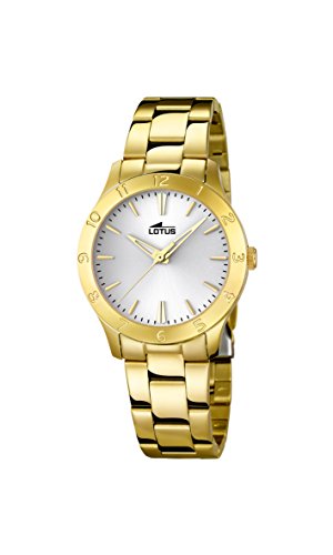 Lotus 18140/1 Trendy- Reloj de cuarzo para mujer con correa de acero, color dorado Lotus 18140/1 Trendy- Reloj de cuarzo para mujer con correa de acero, color dorado