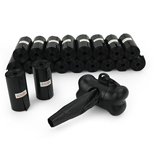 Lunata -Upgrade 2019-300x Bolsas Perros (Extra Gruesas: 15 Micrómetro) con dispensador de Bolsas y Clip para Correa, Bolsas Mascotas Lunata -Upgrade 2019-300x Bolsas Perros (Extra Gruesas: 15 Micrómetro) con dispensador de Bolsas y Clip para Correa, Bolsas Mascotas