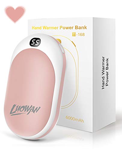 LUOWAN Calentadores de Manos USB Recargables 6000mAh Mini Cargador,8 Horas Larga Duración, Portátil Bolsillo ,Calentador de Mano de Reutilizable-Rosado LUOWAN Calentadores de Manos USB Recargables 6000mAh Mini Cargador,8 Horas Larga Duración, Portátil Bolsillo ,Calentador de Mano de Reutilizable-Rosado