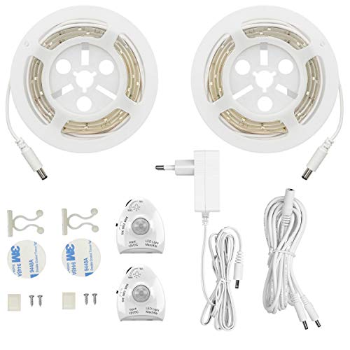 LUXJET Bajo la luz de la Cama, Sensor activado por movimiento LED Cama Night Lights, En el gabinete, Debajo de la cama, Pasillo, Dark Corner Accent Lighting (2PCS) LUXJET Bajo la luz de la Cama, Sensor activado por movimiento LED Cama Night Lights, En el gabinete, Debajo de la cama, Pasillo, Dark Corner Accent Lighting (2PCS)