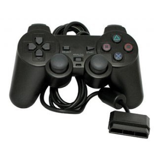 Mando con Cable para Sony PlayStation 2 PS2 Dual shock Controller Controllador Negro Mando con Cable para Sony PlayStation 2 PS2 Dual shock Controller Controllador Negro