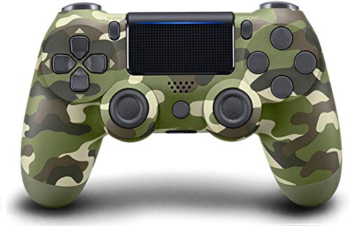 Mando Inalámbrico para PS4,Mando para PS4/Pro/Slim/PC con Touch Pad y Conector de Audio Doble vibración Antideslizante Wireless Bluetooth Gamepad Controlador Inalámbrico (Verde camuflaje) Mando Inalámbrico para PS4,Mando para PS4/Pro/Slim/PC con Touch Pad y Conector de Audio Doble vibración Antideslizante Wireless Bluetooth Gamepad Controlador Inalámbrico (Verde camuflaje)