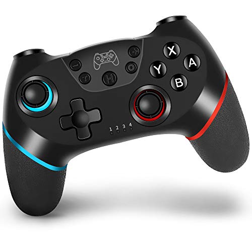 Mando para Nintendo Switch, Vinsic Controlador Bluetooth Inalámbrico, apoya dualshock, Turbo y Giroscopio, Recargable de Batería 500mAh, Controlador para Nintendo Switch/Nintendo Switch Lite