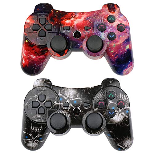 Mando PS3 Inalámbrico Double Shocky Función Six-Axis para Playstation3 (Galaxy + Skull) Mando PS3 Inalámbrico Double Shocky Función Six-Axis para Playstation3 (Galaxy + Skull)