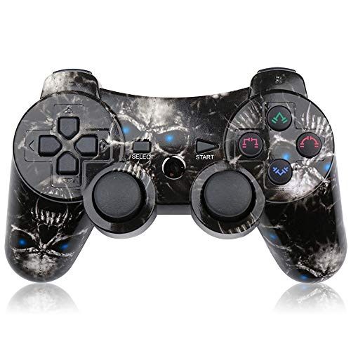 Mando PS3 Inalámbrico Double Shocky Función Six-Axis para Playstation3(Skull)