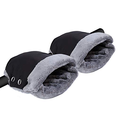 MaoXinTek Guantes para Carrito de Bebé Anticongelante Impermeable Super Espeso Invierno Caliente Manoplas Bicicleta Silla de Ruedas Silla de Paseo Negro MaoXinTek Guantes para Carrito de Bebé Anticongelante Impermeable Super Espeso Invierno Caliente Manoplas Bicicleta Silla de Ruedas Silla de Paseo Negro